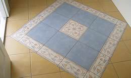 Mediterranean tile floor with original, stylish pattern
