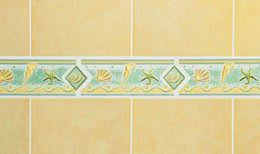 Kids shower with beach accent tile