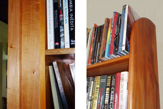 Detail of two bookshelves