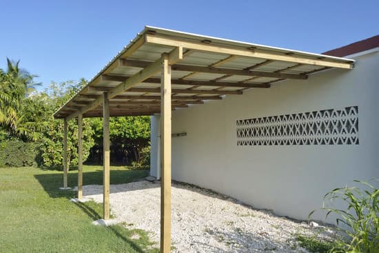 Lean to carport with zinc roof