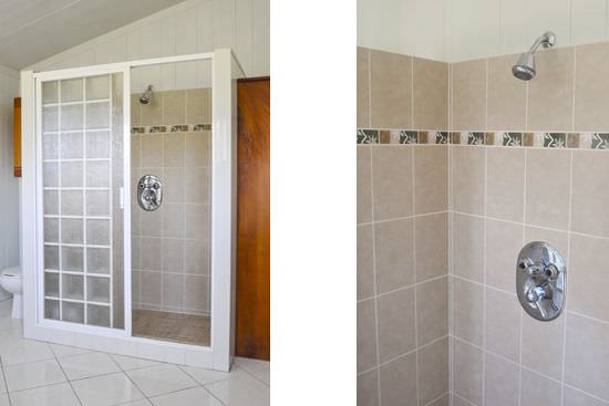 Shower with glass block wall